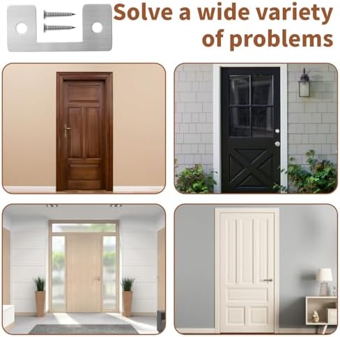 2 Pack Adjustable Strike Plate for Exterior Doors - Easy Installation Enhanced Security