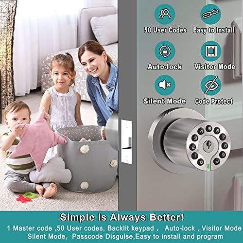 BOTHSTAR Smart Door Knob with Keyless Entry