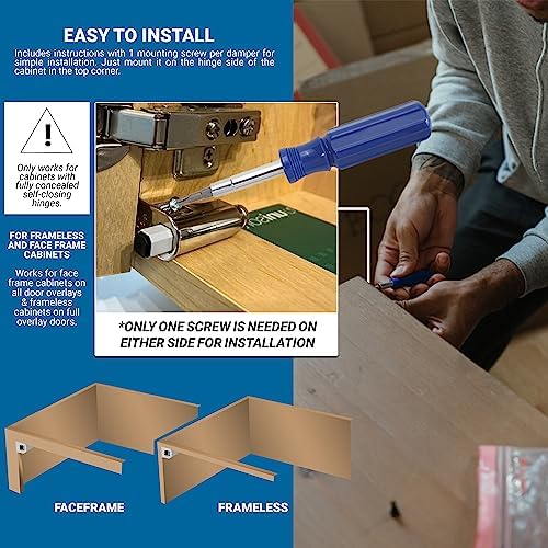 25 Pack Rok Soft Close Damper for Cabinets Polished Nickel Finish