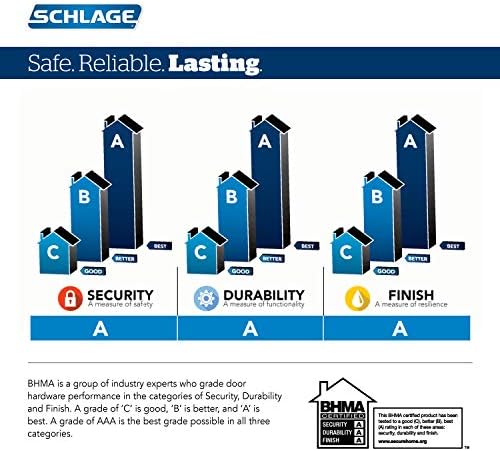 Schlage FE285 CEN Entry Door Handle Set with Latitude Lever