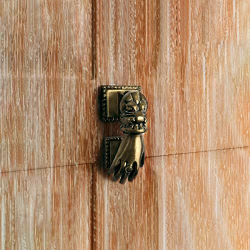 Sturdy Front Door Knockers with antique brass finish elegant and durable for home entrances