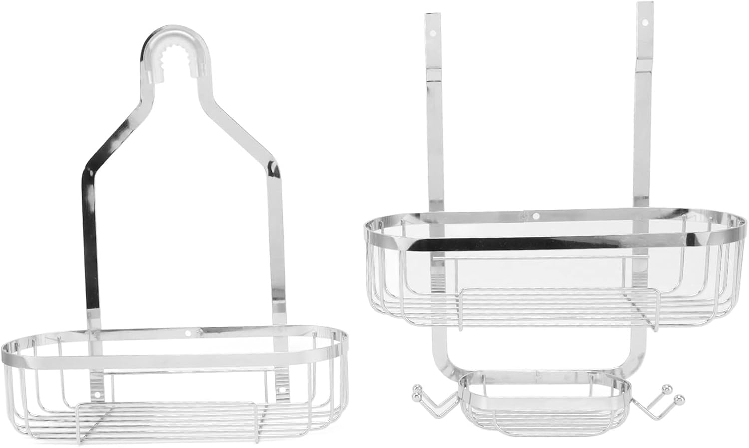 MIFDYUmetal iron wall mounted bathroom basket sturdy storage solution for ceramic tiles marble metal and glass surfaces