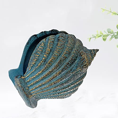 DECJANSliding Barn Door Knockers Rustic Green Shell-Shape Cast Iron Knockers for Cottage Home