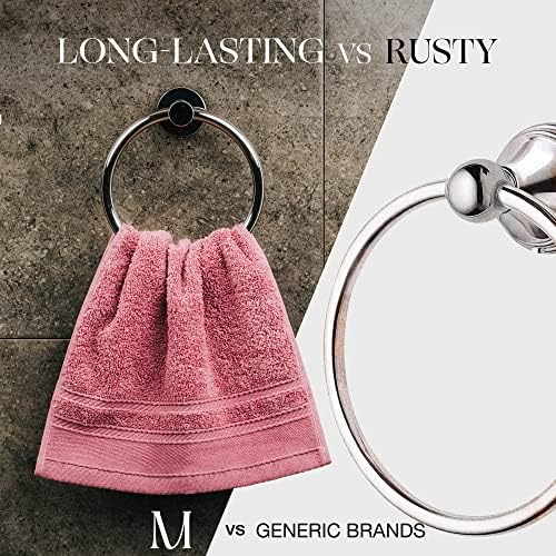 Marmolux Acc Chrome Towel Ring - Hand Towel Holder for Bathroom Wall