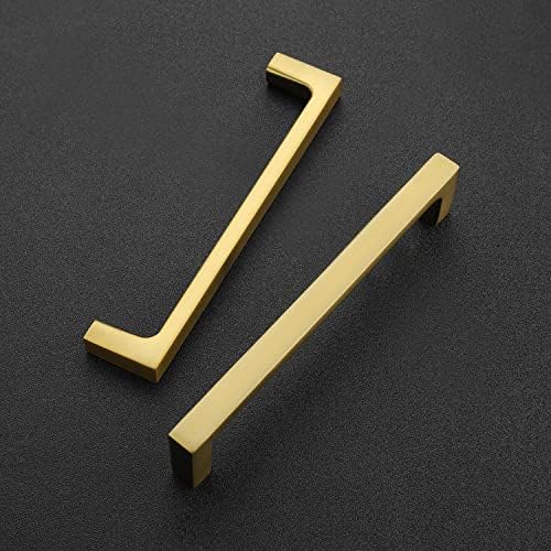 Sturdy 10-Pack Kitchen Cabinet Pulls Solid 5-Inch Brass Handles for statement kitchen designs
