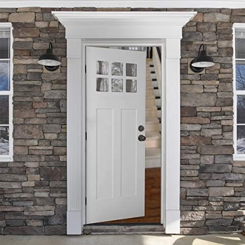 Amazon Basics Exterior Door Knob With Keyed Lock and Deadbolt Coastal Matte Black