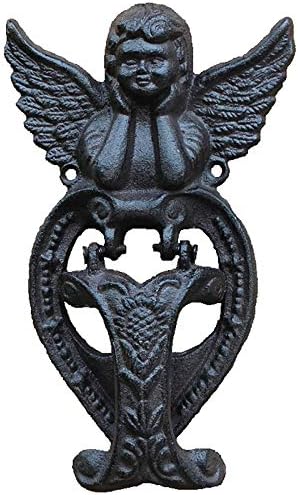 Small Lovely Angel Door Knocker Rustic Cast Iron