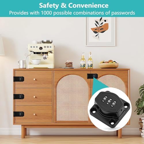 Enwomaty Bifold Door Lock - Combination Cabinet Lock Set of 2