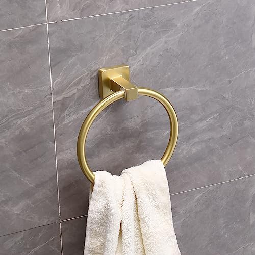 5-Piece Gold-Plated Hand Bathroom Towel Holder Set