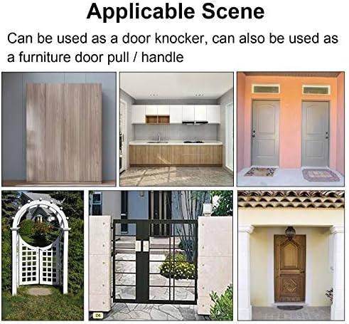 DECJANSliding Barn Door Knockers Rustic Green Shell-Shape Cast Iron Knockers for Cottage Home