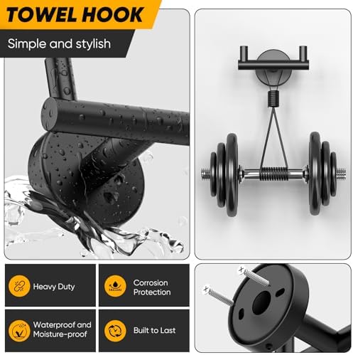Secure Durable Towel Hook Set