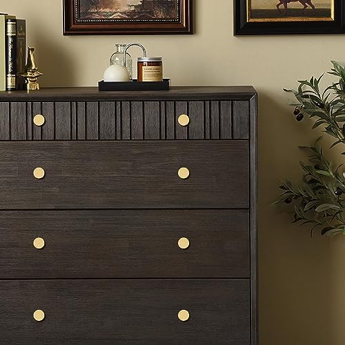 4-Piece Solid Brass Cabinet Knobs Gold Finish Durable and Stylish for Home Use