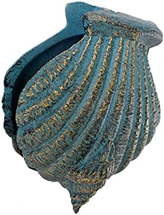 DECJANSliding Barn Door Knockers Rustic Green Shell-Shape Cast Iron Knockers for Cottage Home