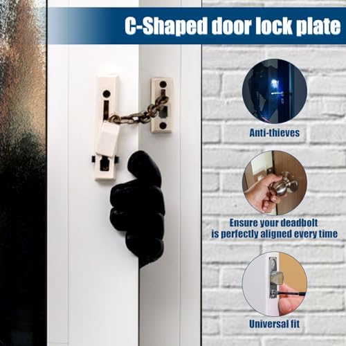 PEUTIER 2pcs Security Strike Plates for Exterior Doors