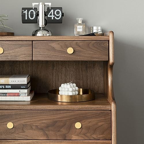 4-Piece Solid Brass Cabinet Knobs Gold Finish Durable and Stylish for Home Use