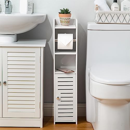AOJEZOR Small Space Toilet Paper Holder Stand