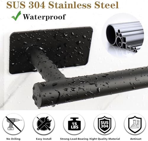 Self-Adhesive Bath Towel Bar