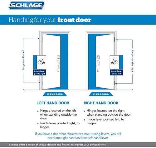 Schlage FE285 CEN Entry Door Handle Set with Latitude Lever