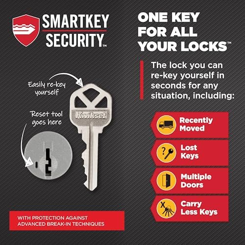 Kwikset San Clemente Front Door Lock Handle Deadbolt Set with SmartKey Security