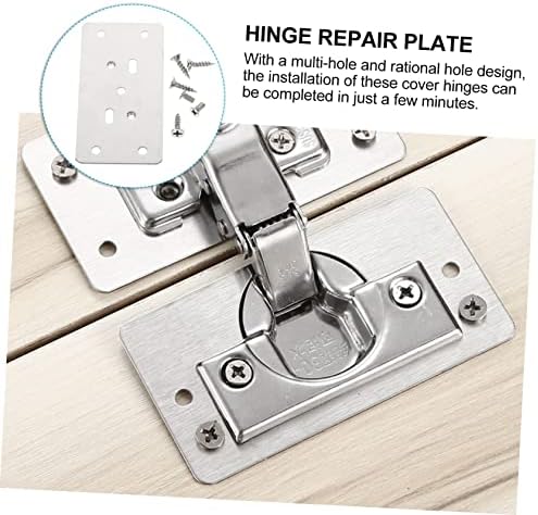 SOESFOUFU Cabinet Door Hinge Repair Kit 6-Piece Set screws for Wood Furniture Mending