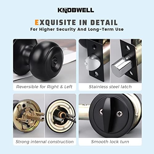 3-Piece Door Knob and Deadbolt Set with Keyed Entry