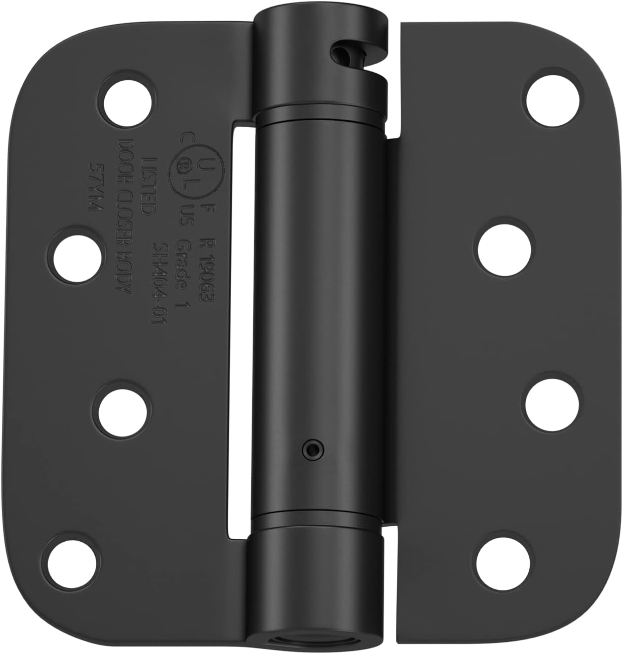 Haidms 3-Piece Set Self-Closing Door Hinges with Adjustable Tension 4inch Black Spring Hinge for Heavy-Duty Doors