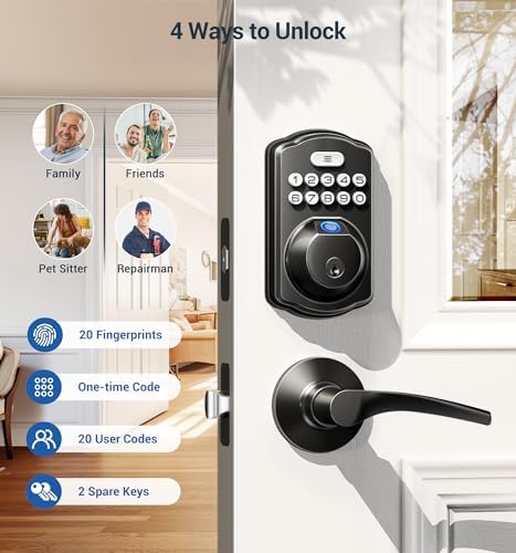 Veise Door Lock with Fingerprint Keyless Entry