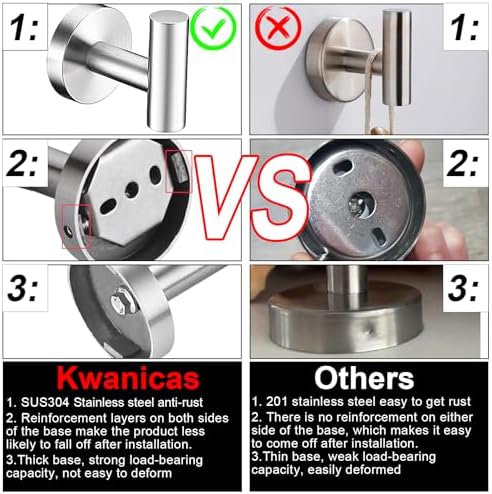 Modern 6-Piece Stainless Steel Bathroom Hardware Set