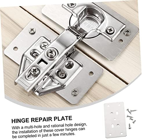 IWOWHERO Stainless Steel Hinge Cover Plate Kit for Doors Drawers and Furniture