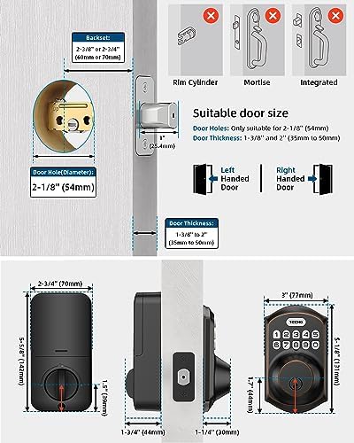 Smart Keyless Entry Door Lock with Keypad for Home Security