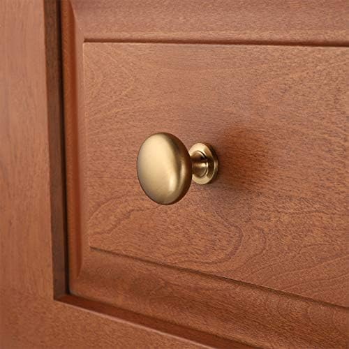 Solid Brass Cabinet Knobs Set 15-Piece Brushed Gold Durable and Elegant by NIZADO