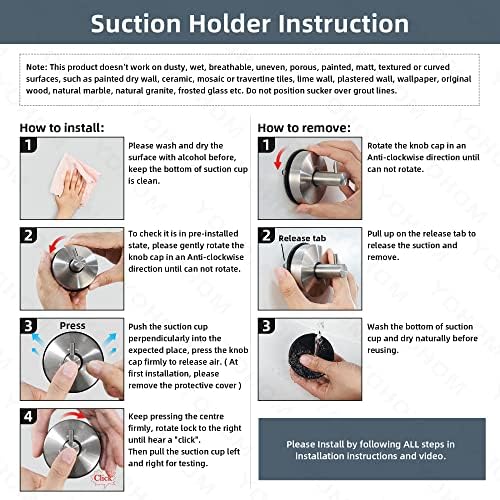 YOHOM Suction Cup Towel Holder