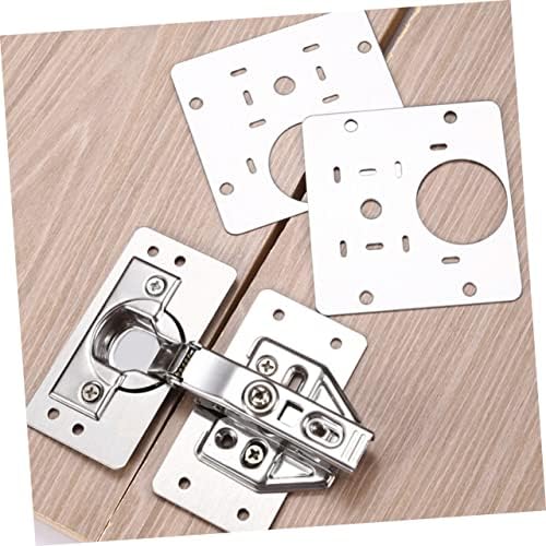 3-Piece Stainless Steel Cabinet Door Hinge Repair Plates with Screws