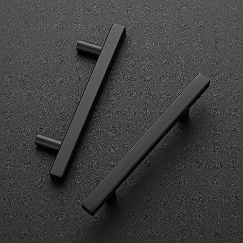 Ravinte 30-Piece 6 Square Cabinet Door Pulls Matte Black Stainless Steel