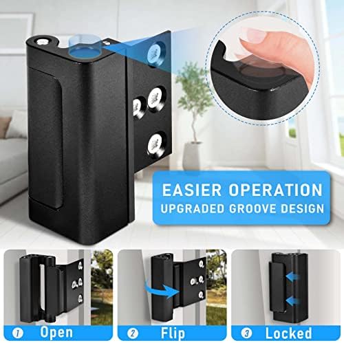 3-Pack Home Security Door Lock Set