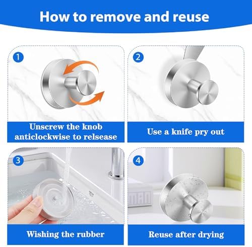 No-Drill Suction Cup Hooks for Bathroom Storage