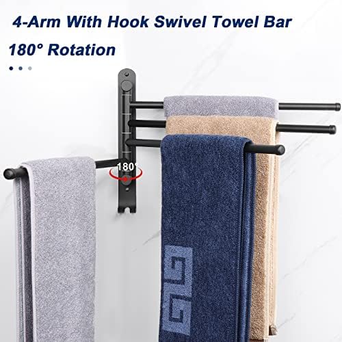 NearMoon 4-Arm Swivel Towel Rack