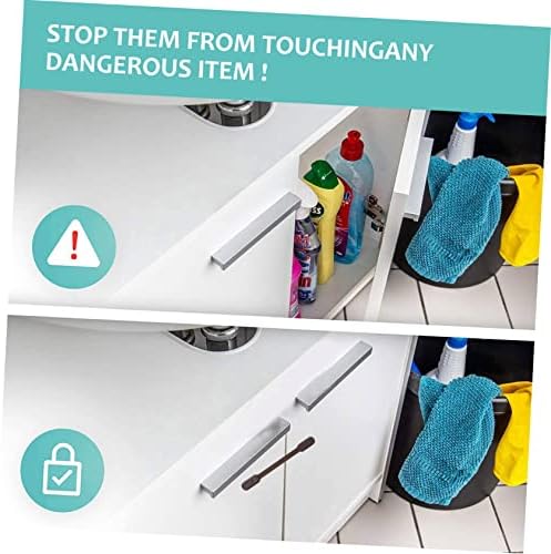 DOITOOL 4PCS Drawer Lock Kit - Safe Strong and Durable for Pantry Oven and Cabinet Drawers