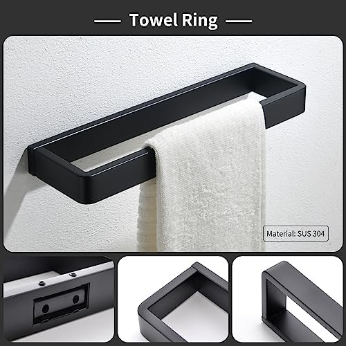 YACVCL 4-Piece Matte Black Bathroom Hardware Set 1