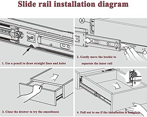 Durable 120Kg Capacity Lock Slide Rail for Cabinets