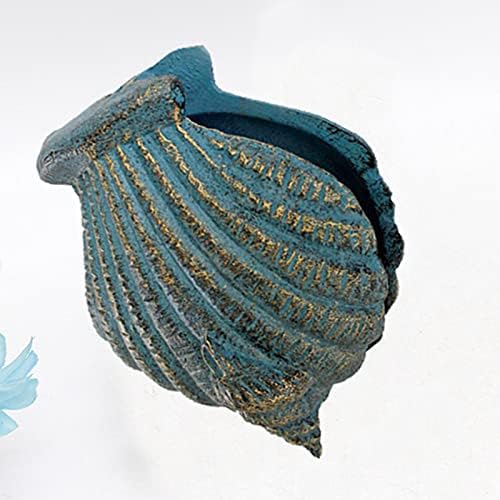 DECJANSliding Barn Door Knockers Rustic Green Shell-Shape Cast Iron Knockers for Cottage Home