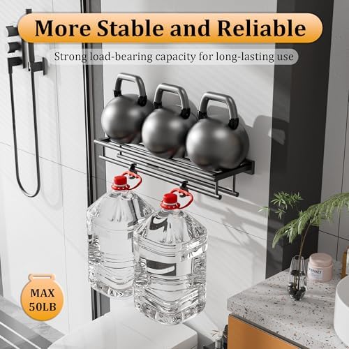 Alise Premium Stainless Steel Towel Rack Double Towel Bars 24 Inch Matte Black