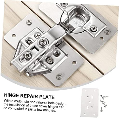 Quick-Service Cabinet Hinge Repair Plates with Screws