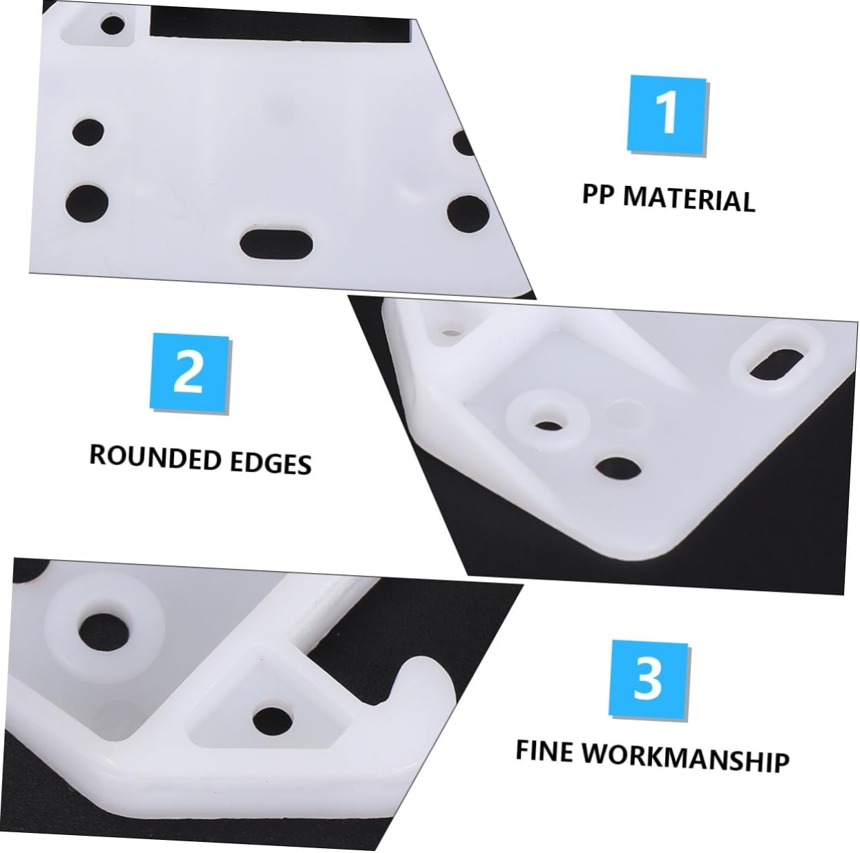 Gadpiparty 7 Holes White Drawer Track Guide for 100 Pack - Perfect for Drawers in Alto Betty Regulations