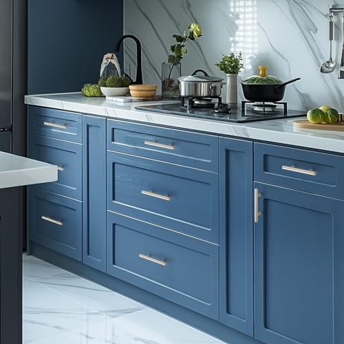 JOY DECOR 30-Pack 5-Inch Cabinet Pulls with 3Inch Hole Center Stainless Steel Kitchen Cabinet Handles