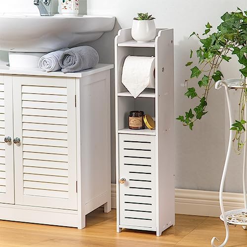 AOJEZOR Small Space Toilet Paper Holder Stand