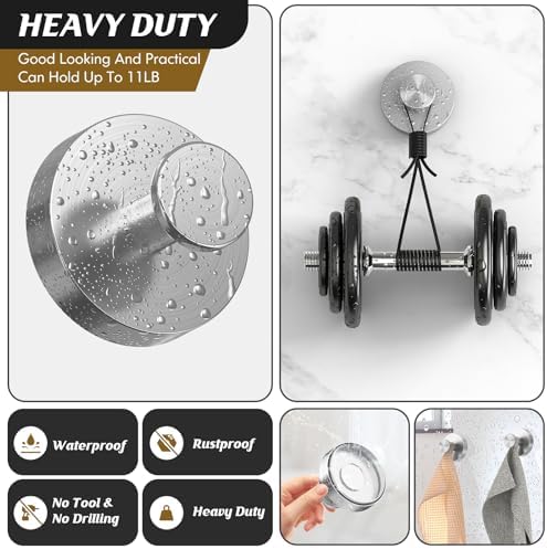 Premium Suction Cup shower hook for bathroom storage - Durable stainless steel anti-slip design