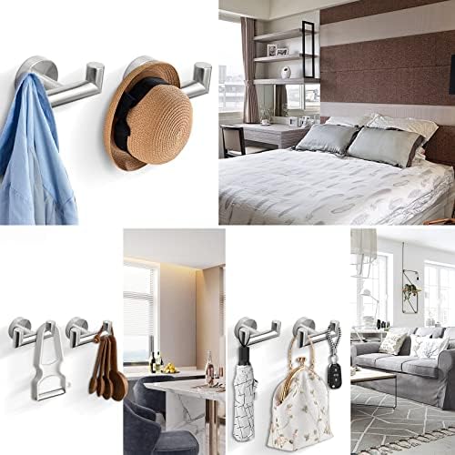 NearMoon Double Towel Hook Stainless Steel 2-Pack