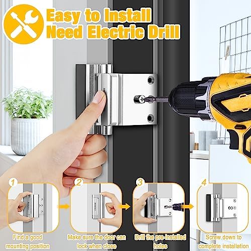 Crosize Secure Door Lock - Durable with 800 lbs Impact Resistance for Home Entry
