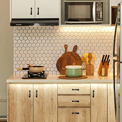 10-Piece 3 Matte Black Curved Cabinet Pulls